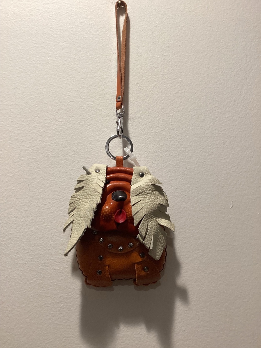Orange and Cream Bird Pet Toy Keyring - Unbranded